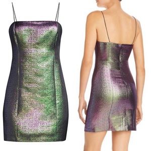 BOGO Likely Mini Dress Hayley Lurex Metallic Spaghetti Strap Party Size 2 Small